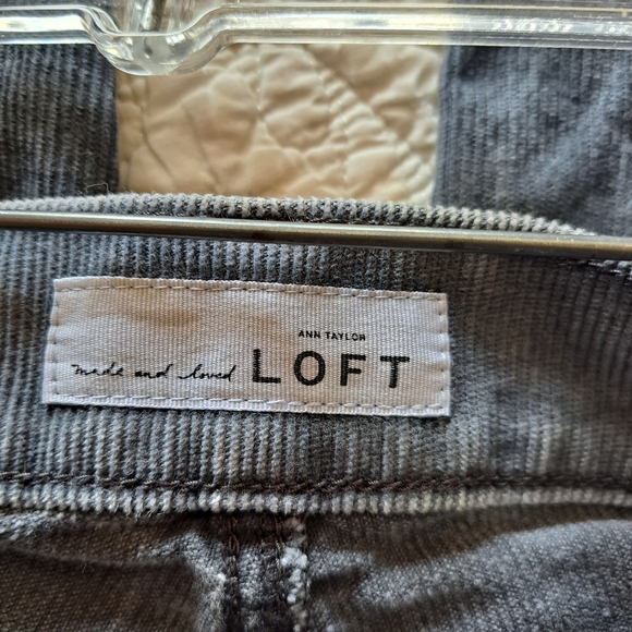 LOFT Charcoal Corduroy Pants - Picture 3 of 5